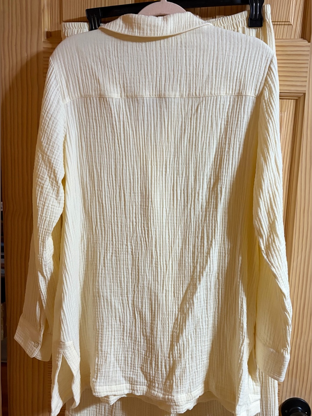 Soft Surroundings Creamy Yellow Cotton Gauze Two-Piece Sleep Set Size L (14-16) - Picture 7 of 15